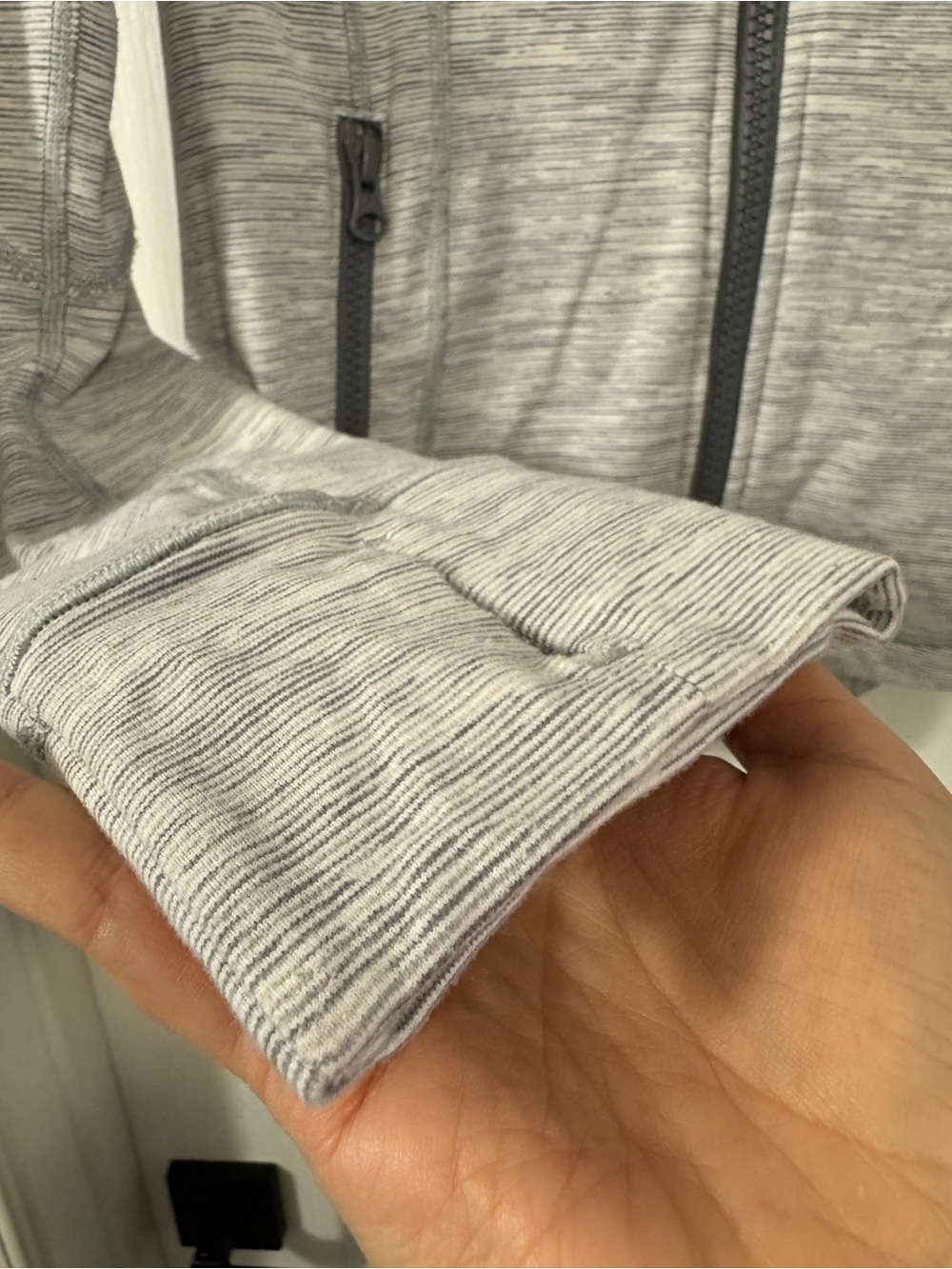 Lululemon Heathered Light Gray and White Define Jacket - Picture 9 of 16